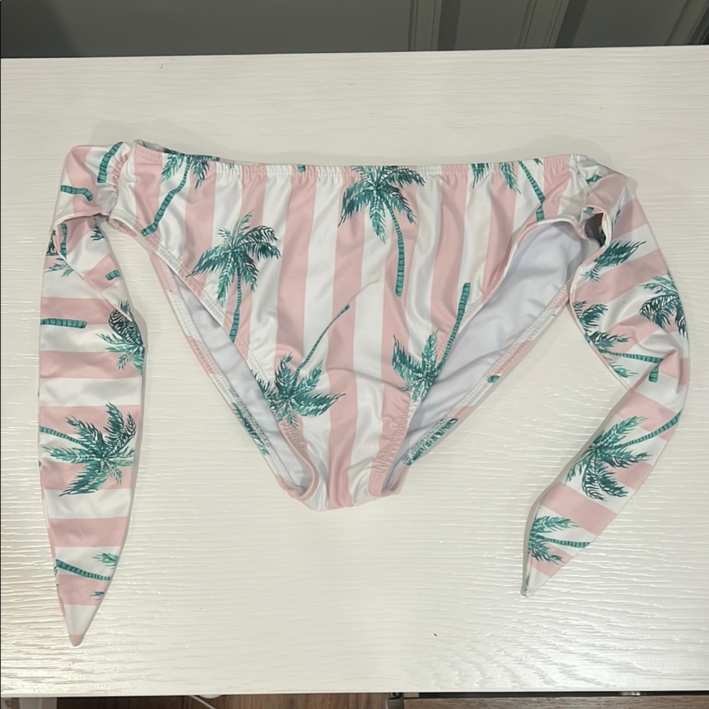 Kenny Flowers, Pink and Green Palm Print Bikini Bottom - Picture 2 of 5